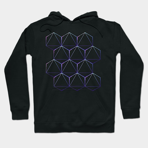 Geometric Hexagon Figure Pattern Hoodie by richercollections